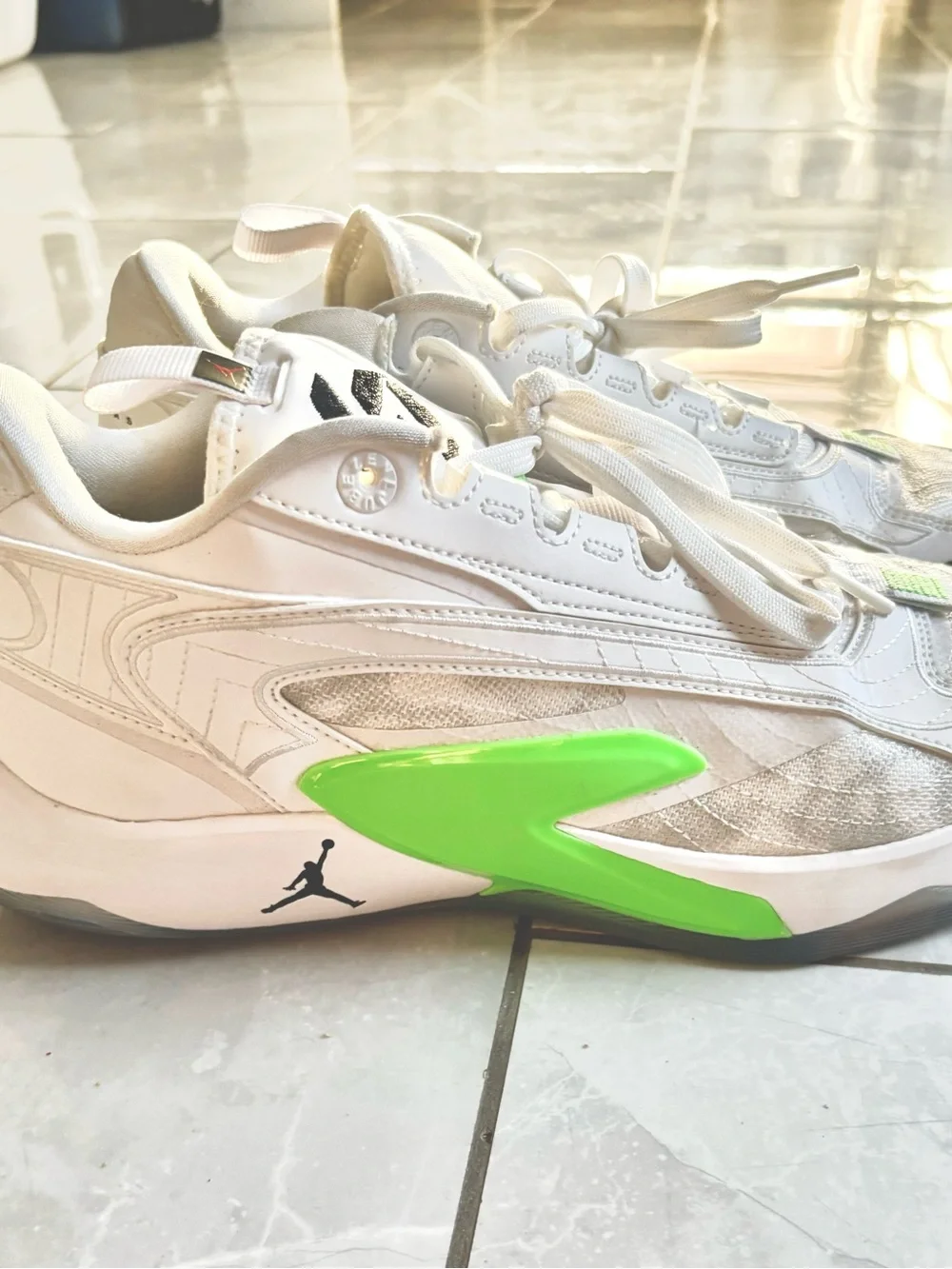 Air Jordan Luka 2 Trick shot                     White with Neon Green Accents
